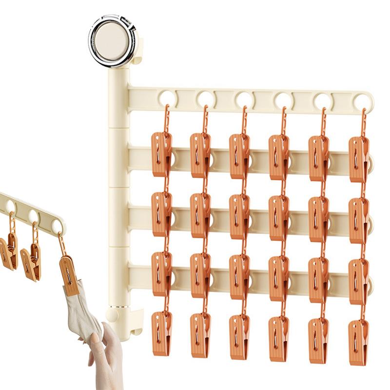 Baby Clothing Drying Rack - 衣類とランドリー用の乾燥ラック、軽量で安定した折りたたみ式で便利、壁掛け