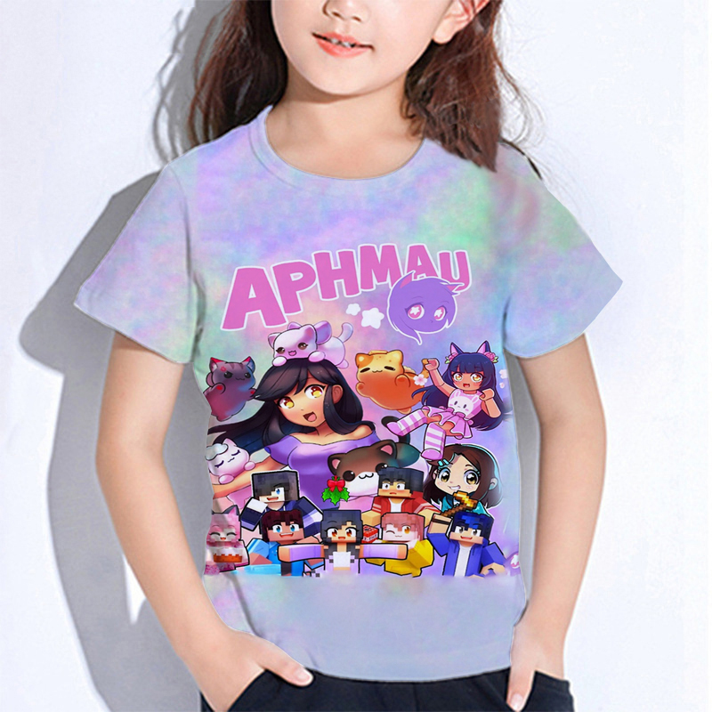 Baby Clothing Dividers - Aphmau-子供用Tシャツ,漫画のTシャツ,男の子と女の子用の半袖服,夏用