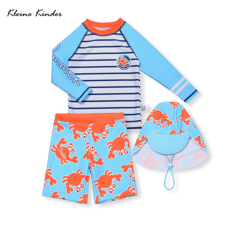 Baby Clothing Dividers - 子供用水着 UVカット キッズ水着 男の子 長袖 3点セット