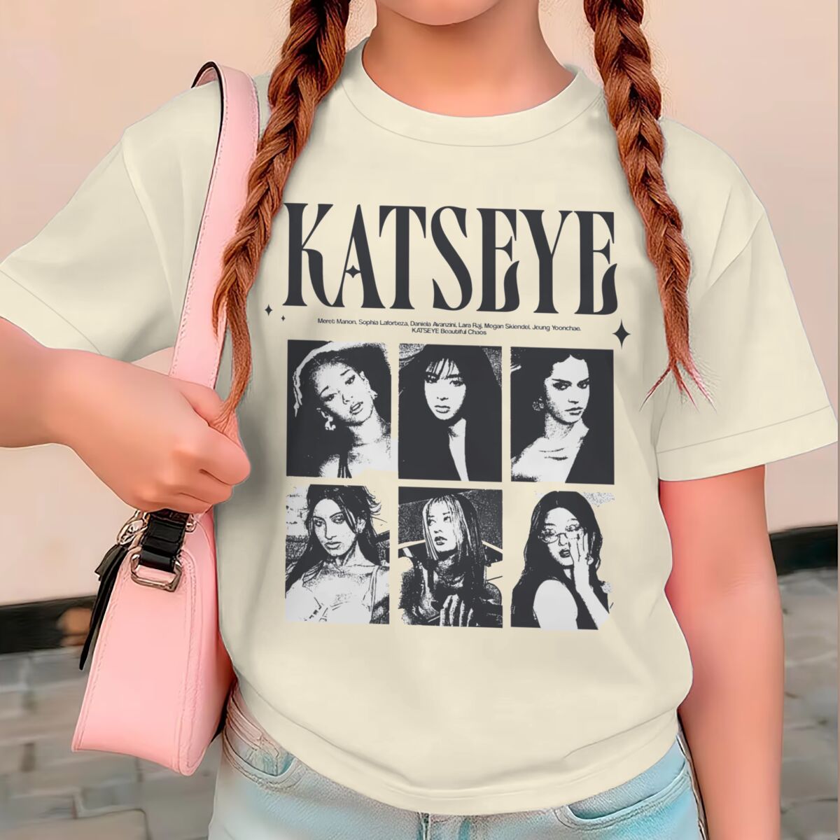 Baby Clothing For Sale - KATSEYE プリント夏トップス女の子 Y2K ヴィンテージスタイル半袖トップスカットシー プリント子供綿 Tシャツ女の赤ちゃん服