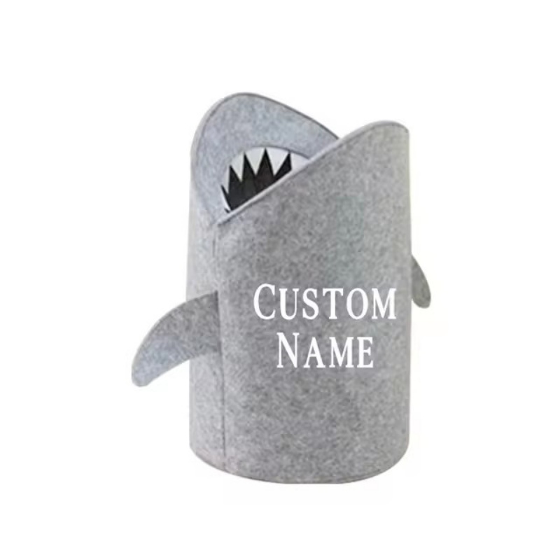 Baby Clothing Name - 子供のおもちゃの収納バッグ,子供部屋,サメ,ランドリー,フェルトバッグ,カスタム名,赤ちゃんのおもちゃと衣類