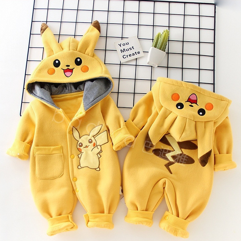 Baby Clothing Japan - 漫画ポケットモンスターベビーパジャマ新生児かわいい冬長袖子供ロンパース服赤ちゃん幼児の服カバーオールギフト