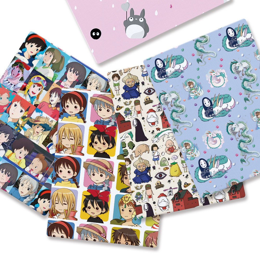 Baby Clothing Japan - 140x50cm子供用漫画プリント生地,手作り縫製,パッチワーク,キルティング,ベビードレス,ホームシート,DIY