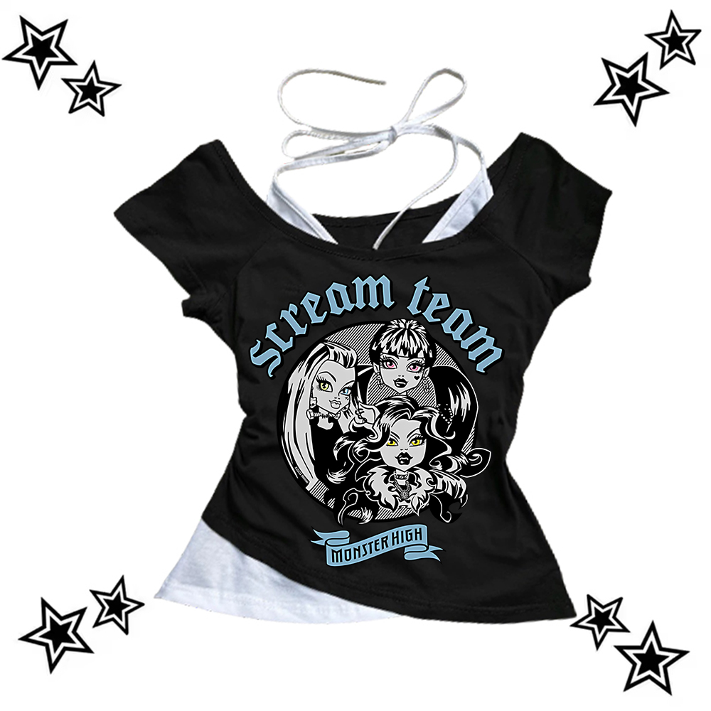 Baby Clothing For Sale - 美的パンク妖精 Tシャツかわいいベビープリントストリートレディースグランジクロップトップス Y2k 服ヴィンテージ kpop ゴシックエモガールズベビー