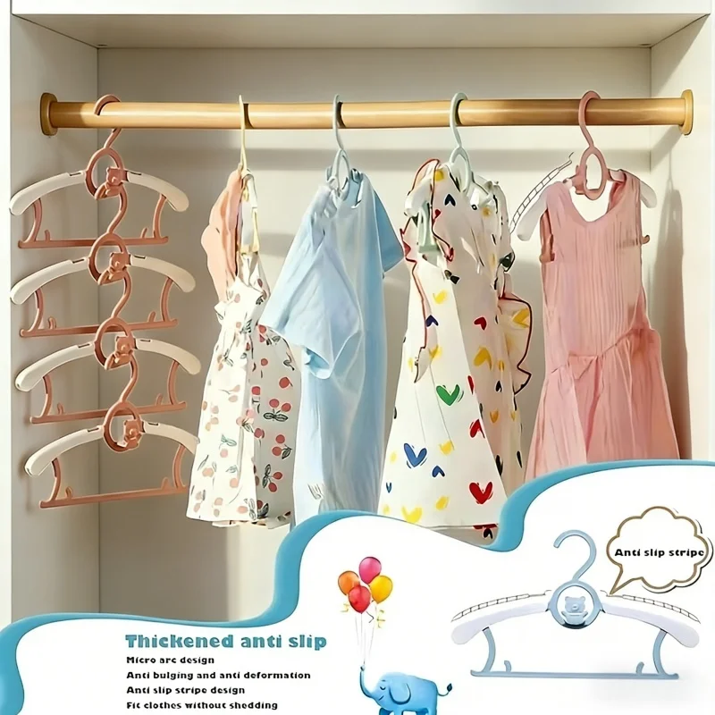 Baby Clothing Wardrobe - 30 パック PP プラスチックベビー服ハンガー格納式アンチスリップ耐久性のあるクローゼットワードローブバスルーム寝室衣類乾燥ラック