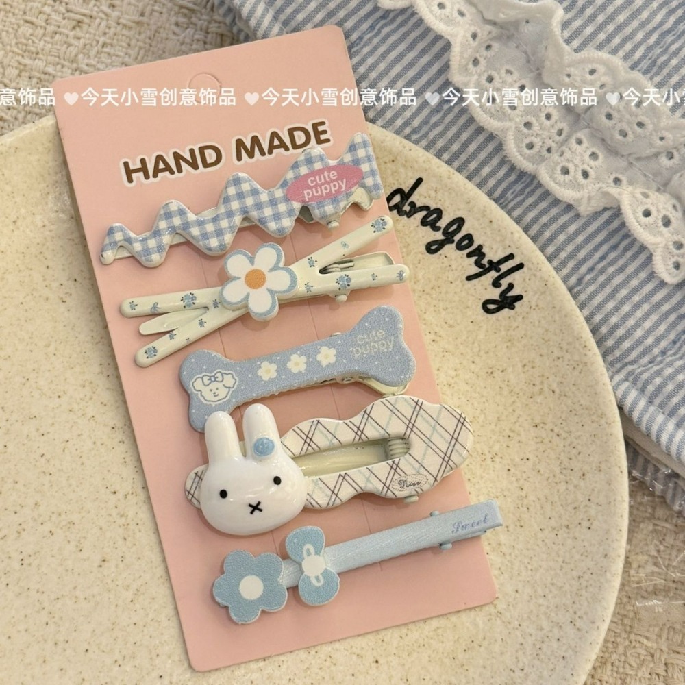 Baby Clothing Japan - 5個入り ミッフィー ヘアクリップ 可愛いベビー用サイドバングクリップ カワイイ漫画ヘア飾り アクセサリー