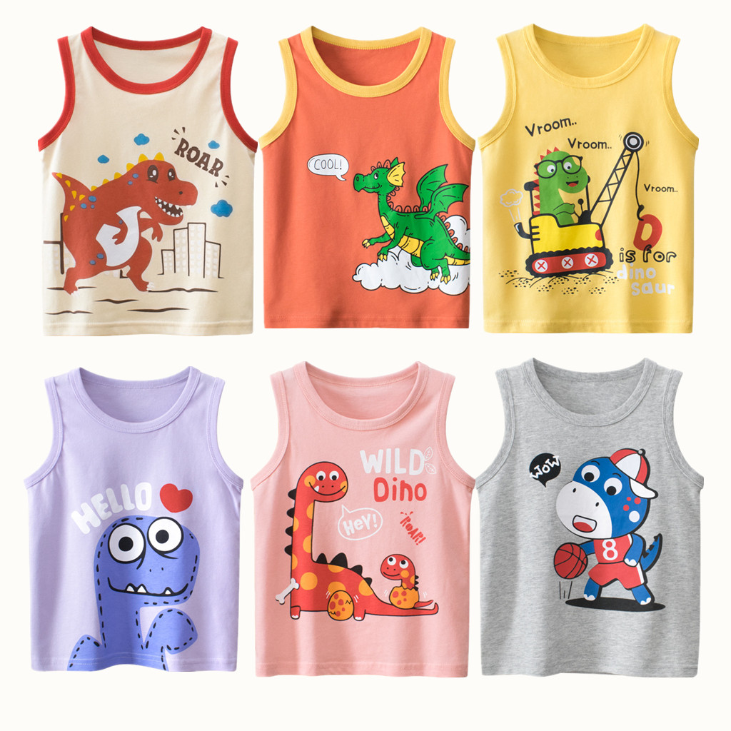 Baby Clothing For Sale - 子供用Tシャツ,男の子と女の子用のカジュアルスポーツウェア,綿2023,恐竜の漫画,ベビーファッション100%