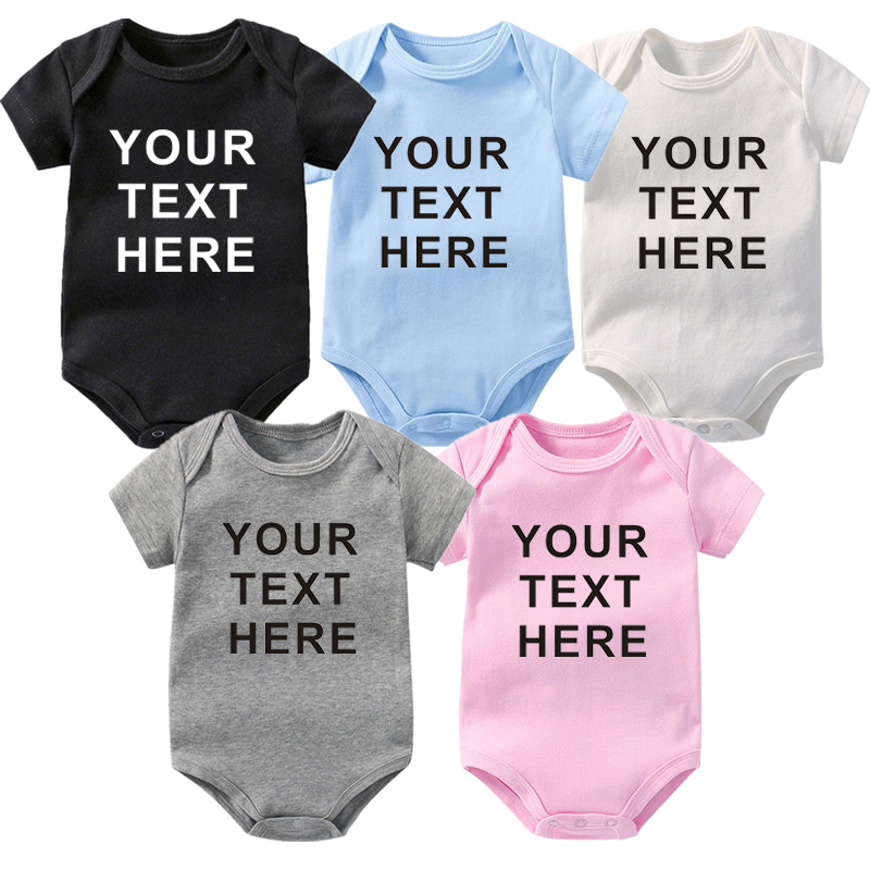 Baby Clothing Name - パーソナライズされたベビーロンパース カスタム写真名 幼児用ボディスーツ 半袖/長袖 ここにテキストを入力してください 幼児用ジャンプスーツ