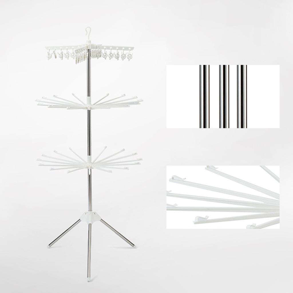 3段折りたたみ式乾燥ラック ステンレス製タオルスタンド自立式 - Baby Clothing Drying Rack のレビューと価格