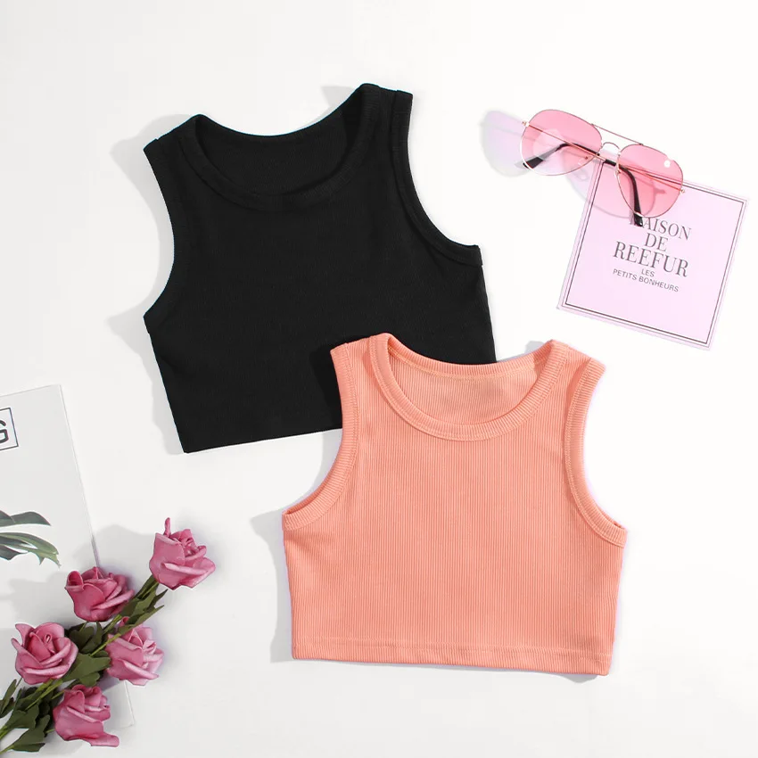 夏の女の子の下着ノースリーブシャツ子供のための Tシャツジャ - Baby Clothing For Sale のレビューと価格