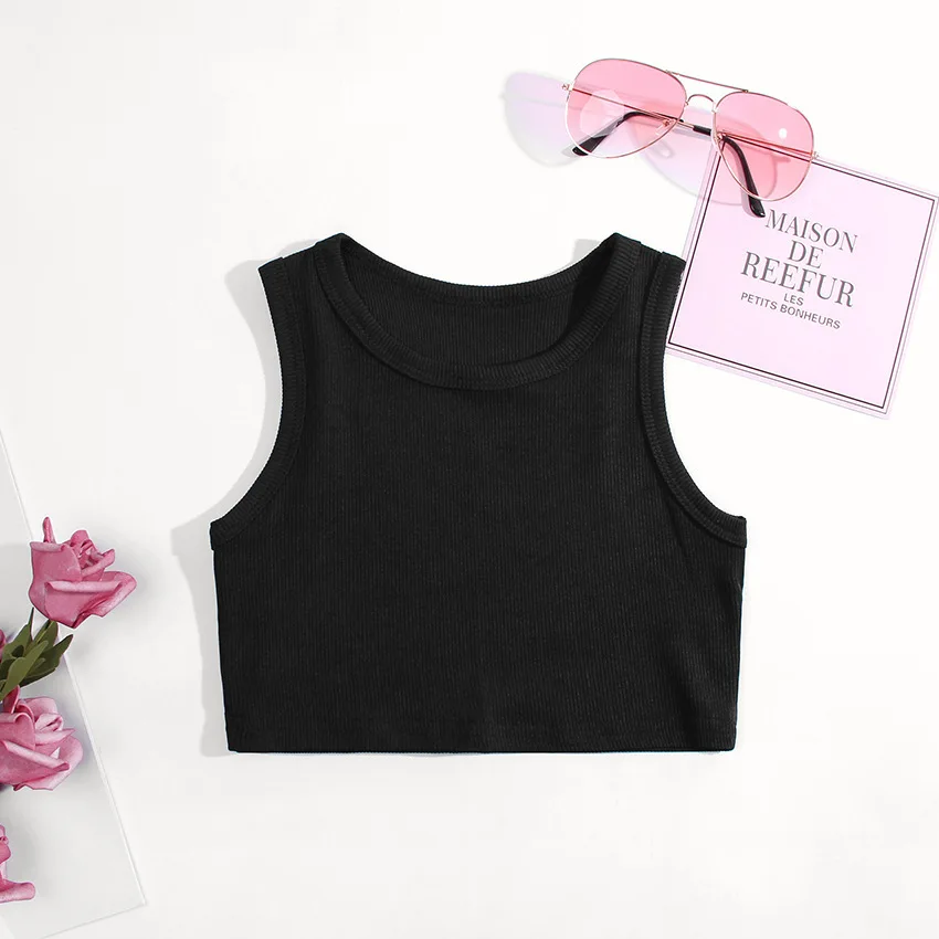 夏の女の子の下着ノースリーブシャツ子供のための Tシャツジャ - Baby Clothing For Sale のレビューと価格