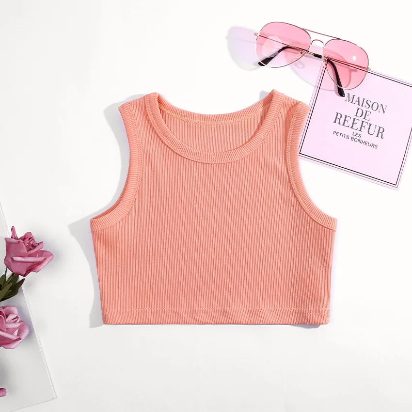 夏の女の子の下着ノースリーブシャツ子供のための Tシャツジャ - Baby Clothing For Sale のレビューと価格