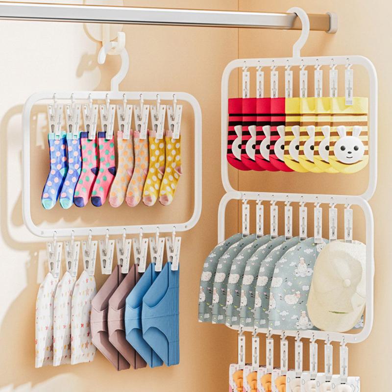 新しいマルチクリップソックスハンガー多機能取り外し可能な乾燥 - Baby Clothing Drying Rack のレビューと価格