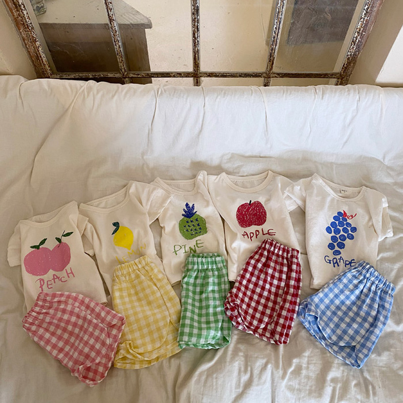 ベビーパジャマセット綿子供パジャマ幼児夏ノースリーブベビーナ - Baby Clothing For Sale のレビューと価格