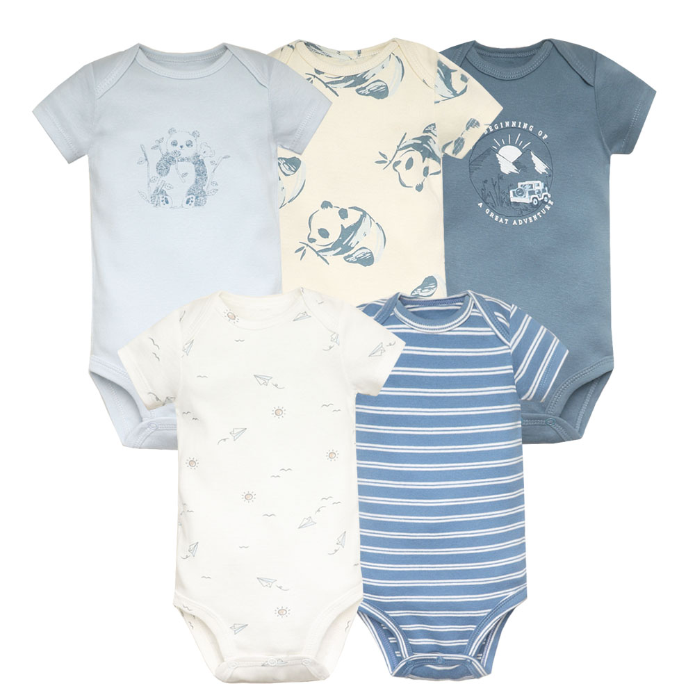 5 ピース/ロットベビーボディスーツファッションガール服綿新 - Baby Clothing Dividers のレビューと価格