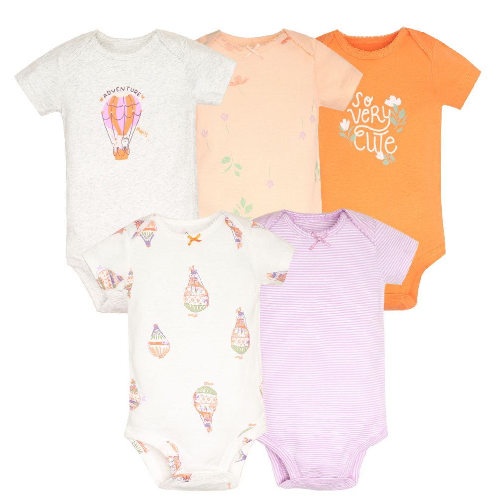 5 ピース/ロットベビーボディスーツファッションガール服綿新 - Baby Clothing Dividers のレビューと価格