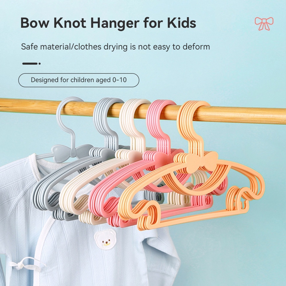 10 個かわいいちょう結び子供用ハンガーポータブルプラスチッ - Baby Clothing Display のレビューと価格