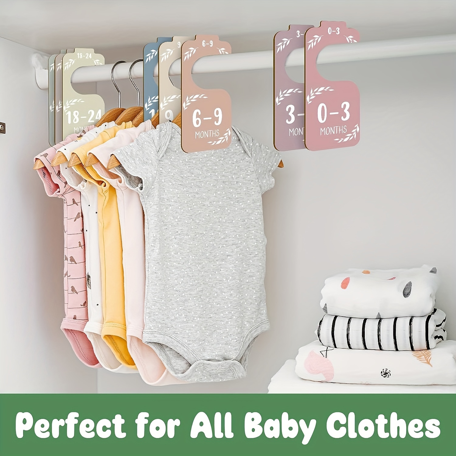 8 個の木製ベビークローゼットディバイダーベビー服オーガナイ - Baby Clothing Wardrobe のレビューと価格