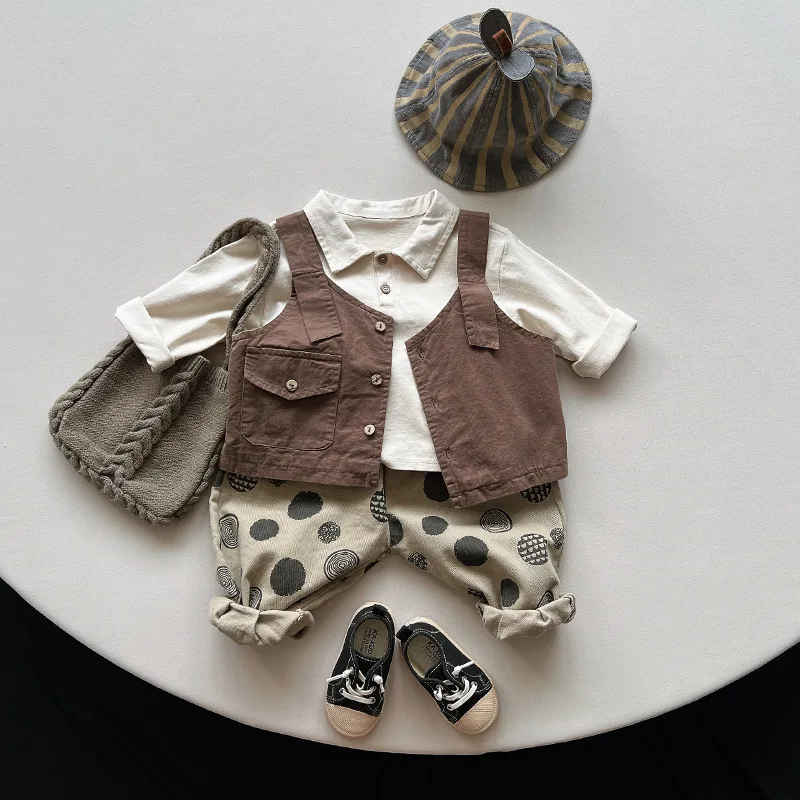 2025 春の新キッズベビーボーイズカジュアル服子供無地ポロ - Baby Clothing Dividers のレビューと価格