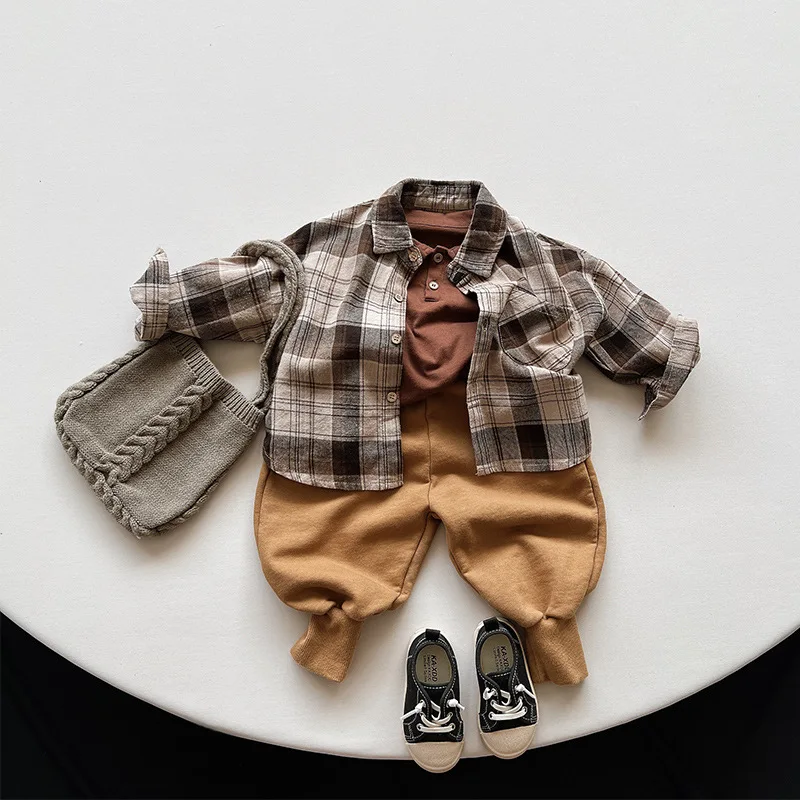 2025 春の新キッズベビーボーイズカジュアル服子供無地ポロ - Baby Clothing Dividers のレビューと価格