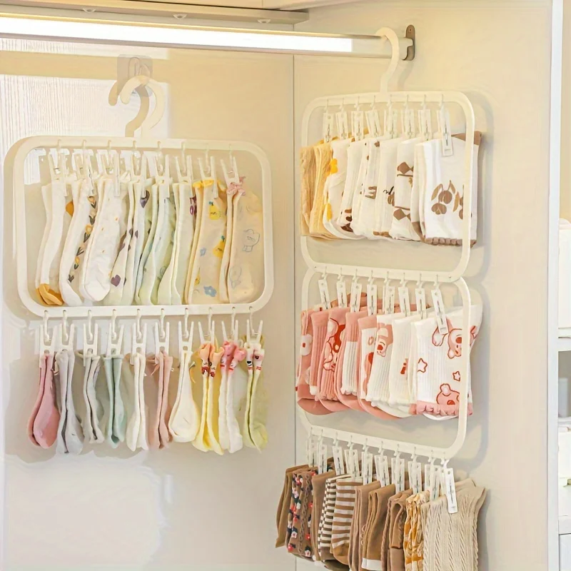 多機能ベビーハンガー、家庭用新生児用靴下乾燥ラック、多機能収 - Baby Clothing Drying Rack のレビューと価格