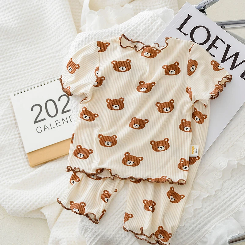 2026 夏綿漫画カジュアルパジャマセットベビー服女の子男の - Baby Clothing For Sale のレビューと価格