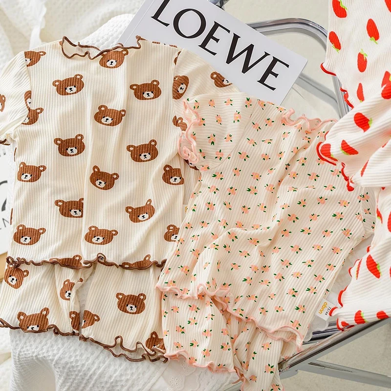 2026 夏綿漫画カジュアルパジャマセットベビー服女の子男の - Baby Clothing For Sale のレビューと価格