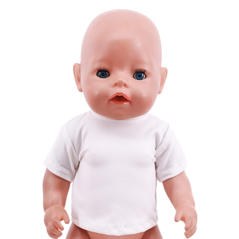 人形服夏 Tシャツ純粋な綿半袖手作り無地服 16-18 イン - Baby Clothing Dividers のレビューと価格