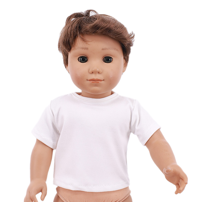 人形服夏 Tシャツ純粋な綿半袖手作り無地服 16-18 イン - Baby Clothing Dividers のレビューと価格