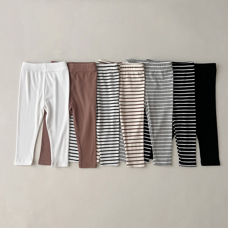 ベビー服 0-6 歳の子供用パンツストライプ綿女の子無地レギ - Baby Clothing For Sale のレビューと価格