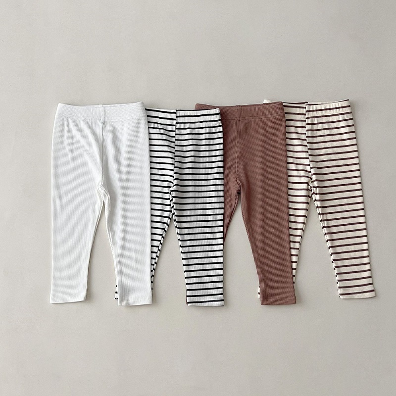 ベビー服 0-6 歳の子供用パンツストライプ綿女の子無地レギ - Baby Clothing For Sale のレビューと価格