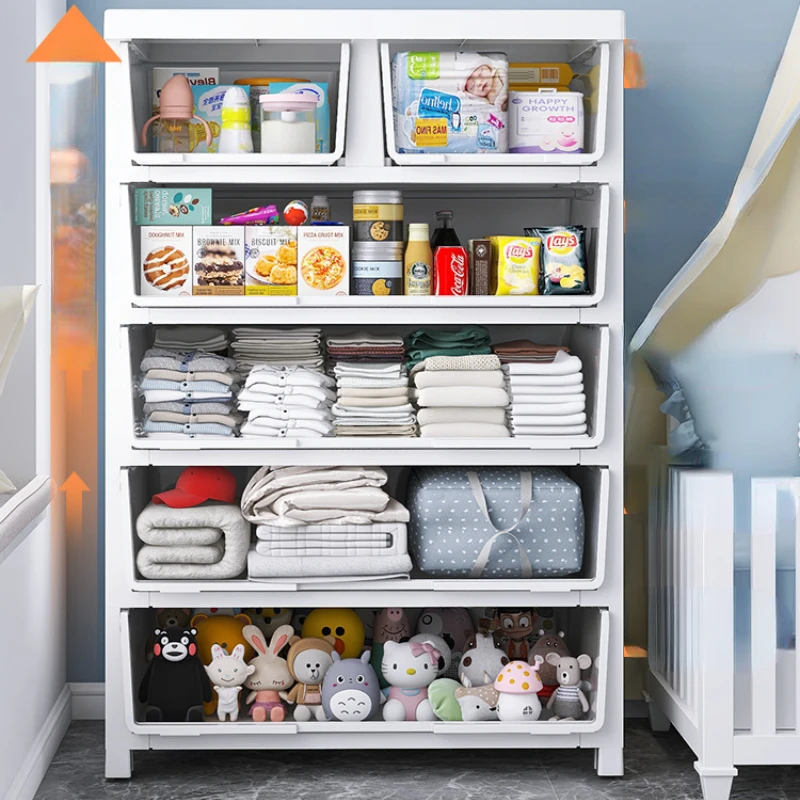 引き出し収納キャビネットリビングルームスナックロッカー収納子 - Baby Clothing Wardrobe のレビューと価格