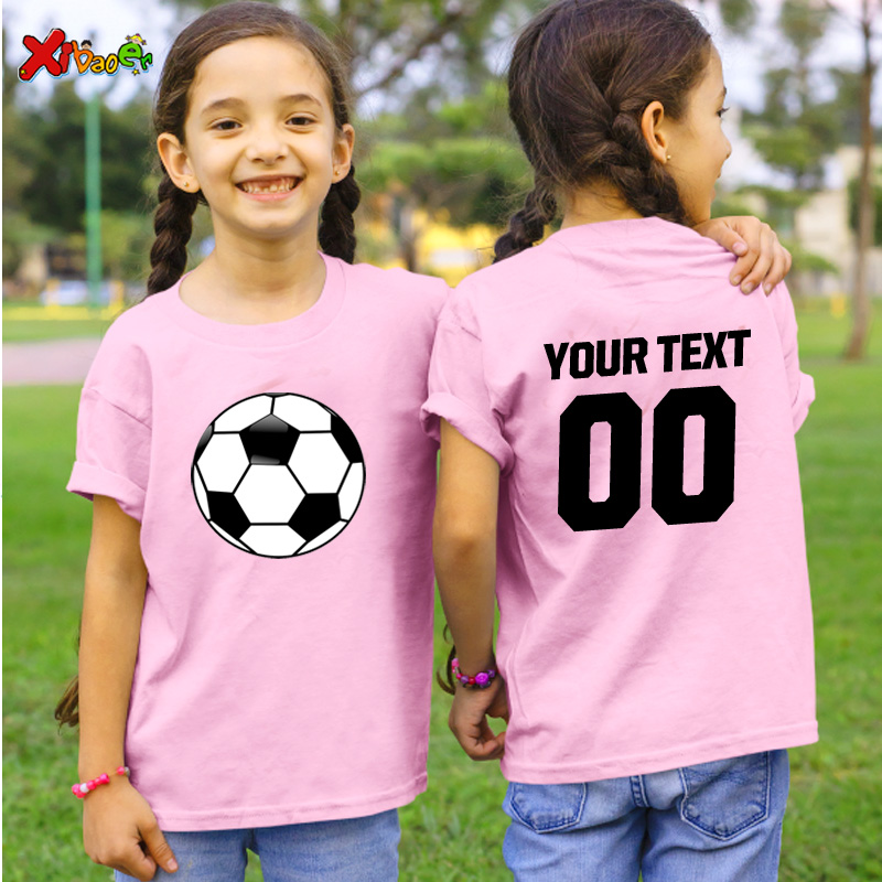 男の子と女の子のためのサッカーTシャツ,名前と番号のカスタム - Baby Clothing Name のレビューと価格