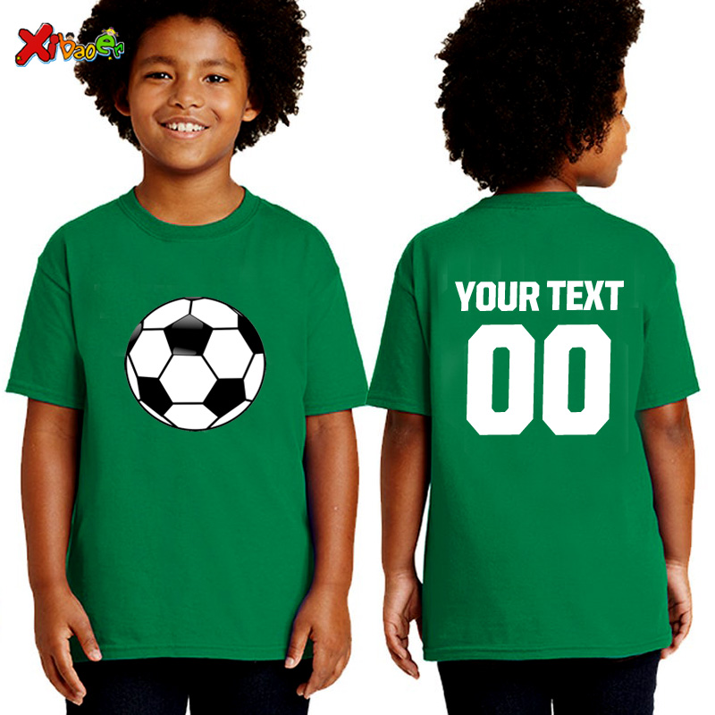 男の子と女の子のためのサッカーTシャツ,名前と番号のカスタム - Baby Clothing Name のレビューと価格
