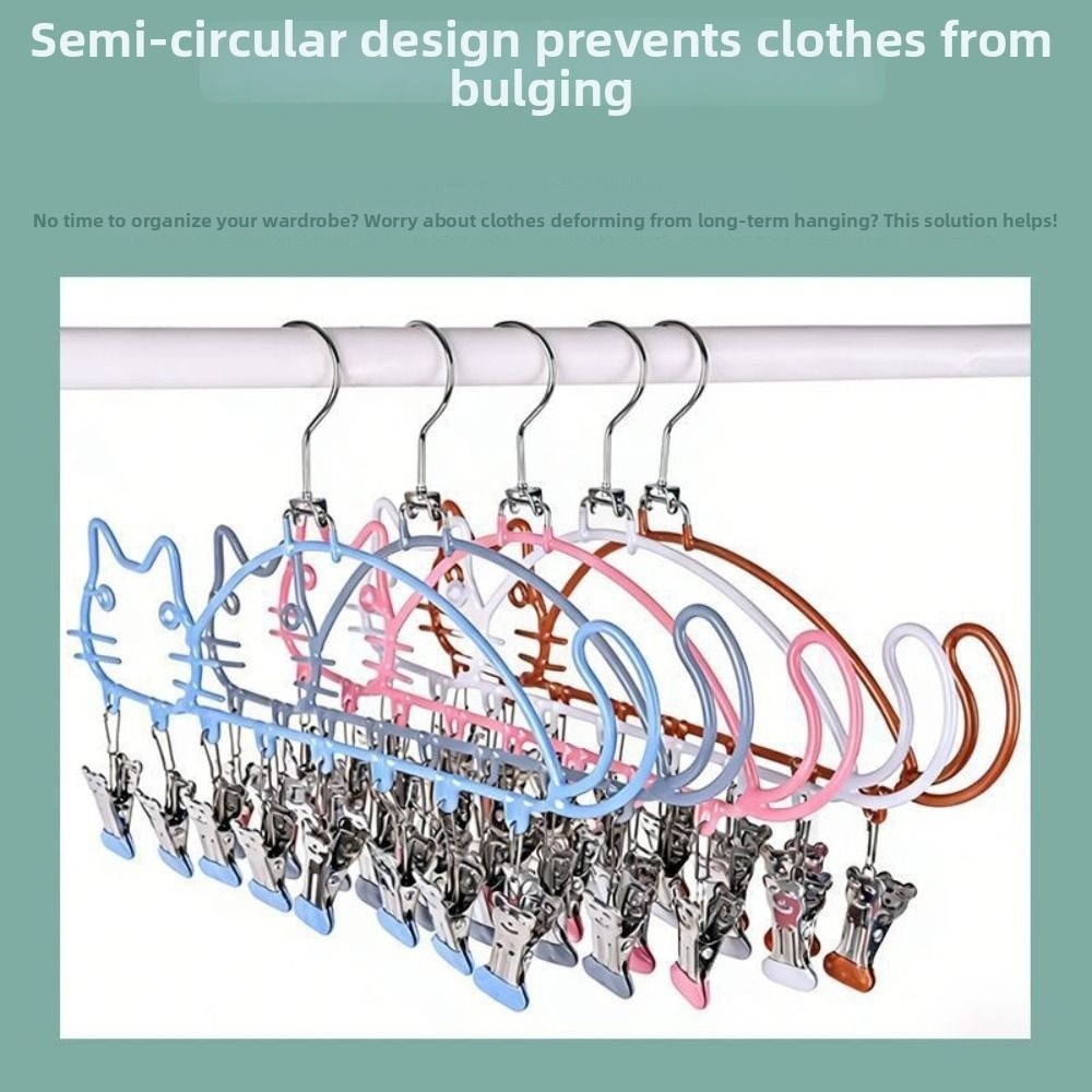 猫型靴下乾燥ラック 防水 8クリップ付き衣類ハンガー 耐久性 - Baby Clothing Drying Rack のレビューと価格