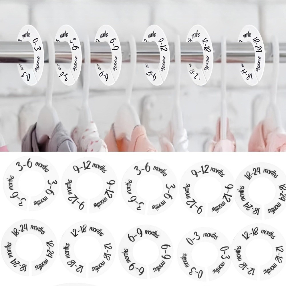 68/9個入り整理ハンガー ベビー服サイズディバイダー プラ - Baby Clothing Wardrobe のレビューと価格