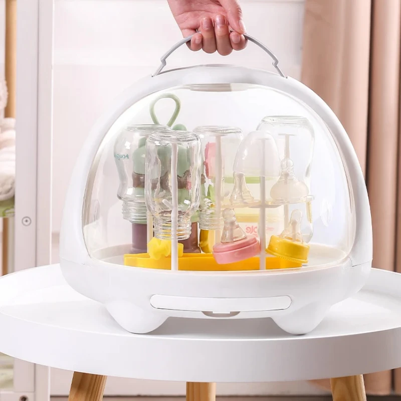 哺乳瓶乾燥ラック,カバー付き防塵収納ボックス,介護用食器容器 - Baby Clothing Drying Rack のレビューと価格