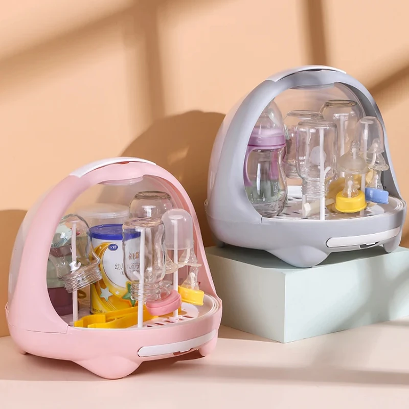 哺乳瓶乾燥ラック,カバー付き防塵収納ボックス,介護用食器容器 - Baby Clothing Drying Rack のレビューと価格
