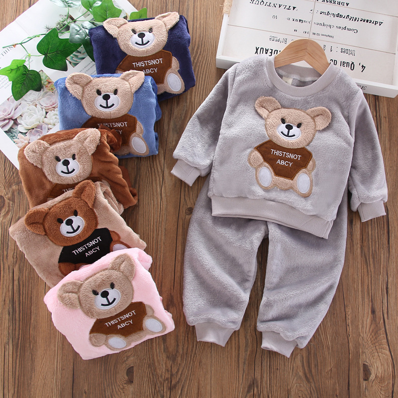 新しい冬の赤ちゃん女の子男の子ホームウェアセット秋のファッシ - Baby Clothing Dividers のレビューと価格