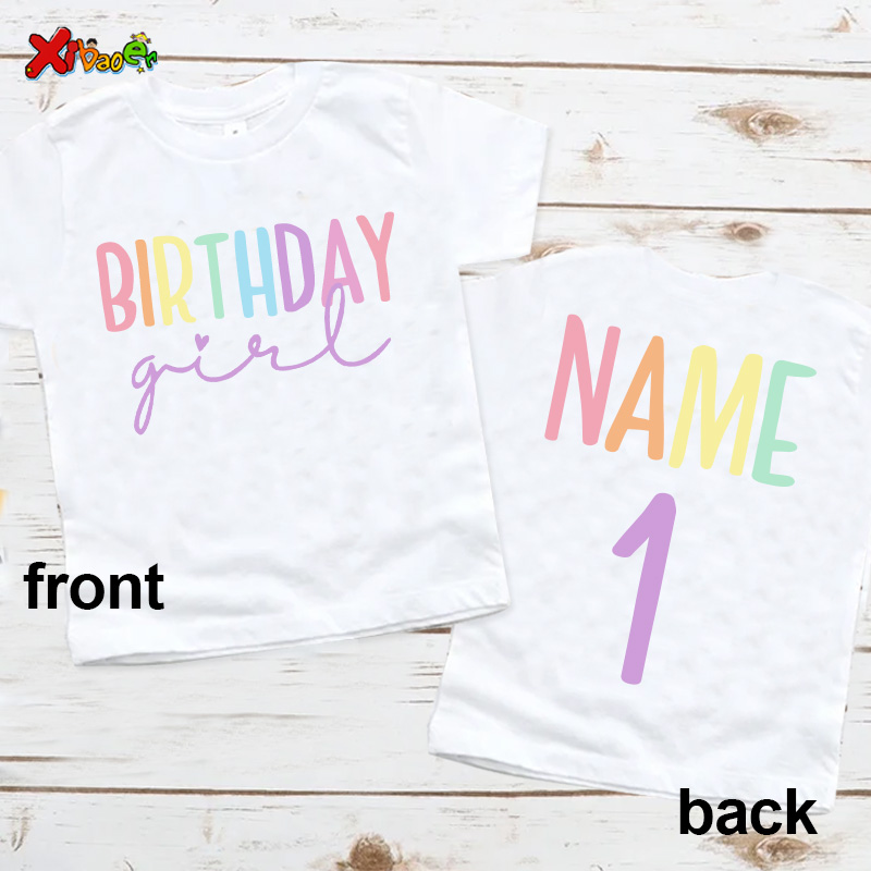誕生日ガール Tシャツパーティー衣装子供のためのカスタム名シ - Baby Clothing Name のレビューと価格