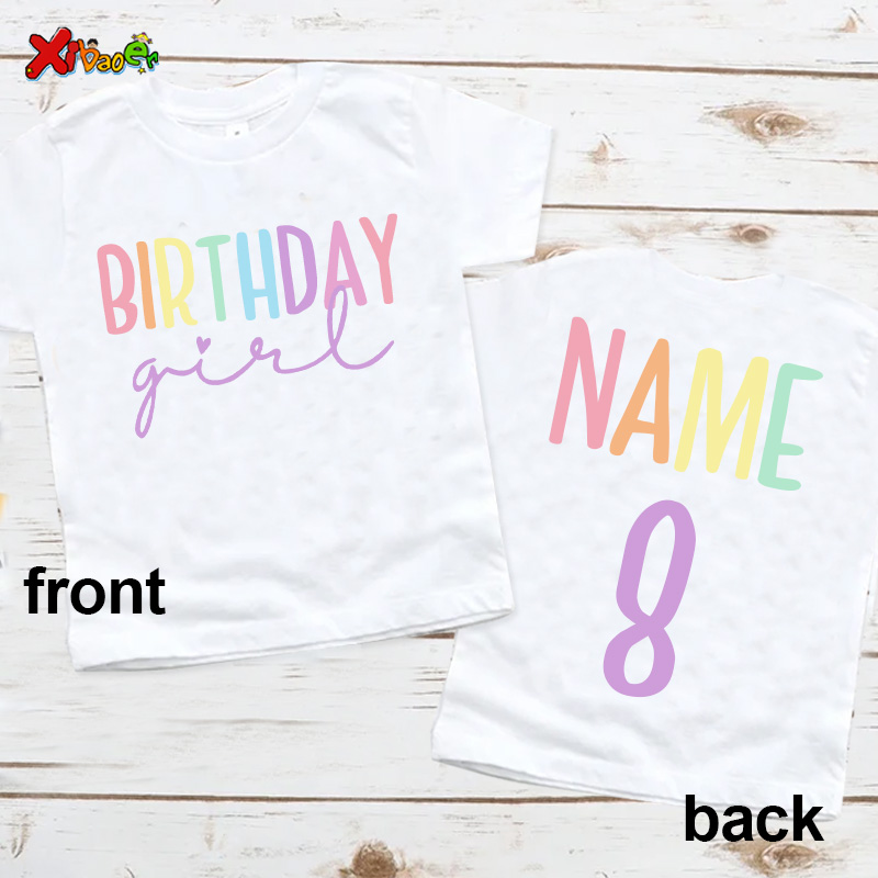 誕生日ガール Tシャツパーティー衣装子供のためのカスタム名シ - Baby Clothing Name のレビューと価格