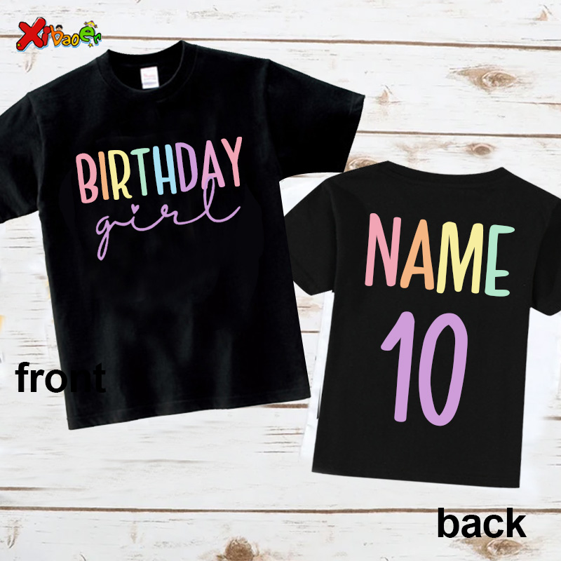 誕生日ガール Tシャツパーティー衣装子供のためのカスタム名シ - Baby Clothing Name のレビューと価格
